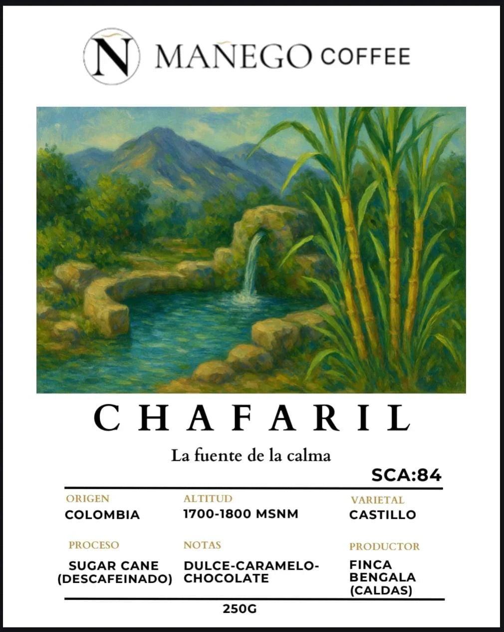 CHAFARIL | Café Descafeinado Natural (84 SCA) (Sugar Cane) - Mañego Coffee